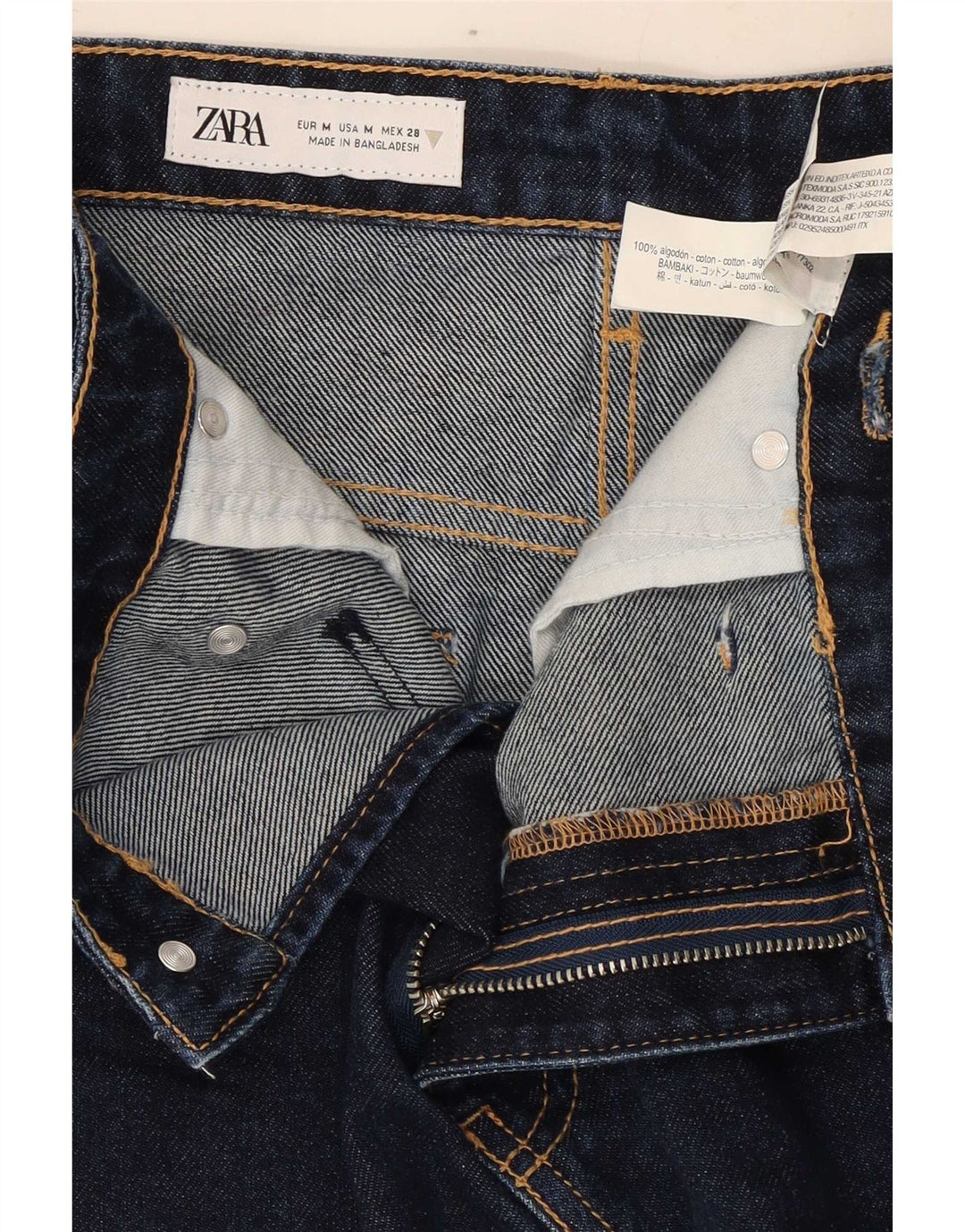 Zara Γυναικεία Μίνι Τζιν Φούστα Μεσαία W28 Μπλε Βαμβακερή