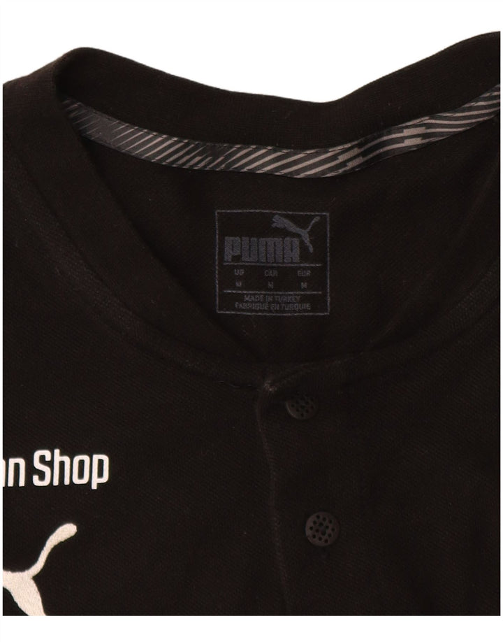 Ανδρικό γραφικό μπλουζάκι PUMA, μεσαίο μαύρο βαμβακερό
