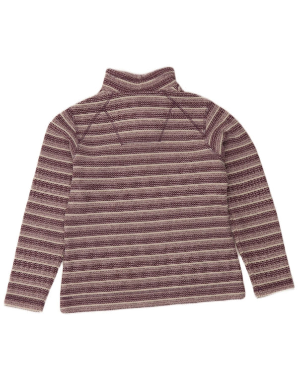 Weird Fish γυναικείο φερμουάρ Fleece Jumper UK 12 Medium Purple ριγέ