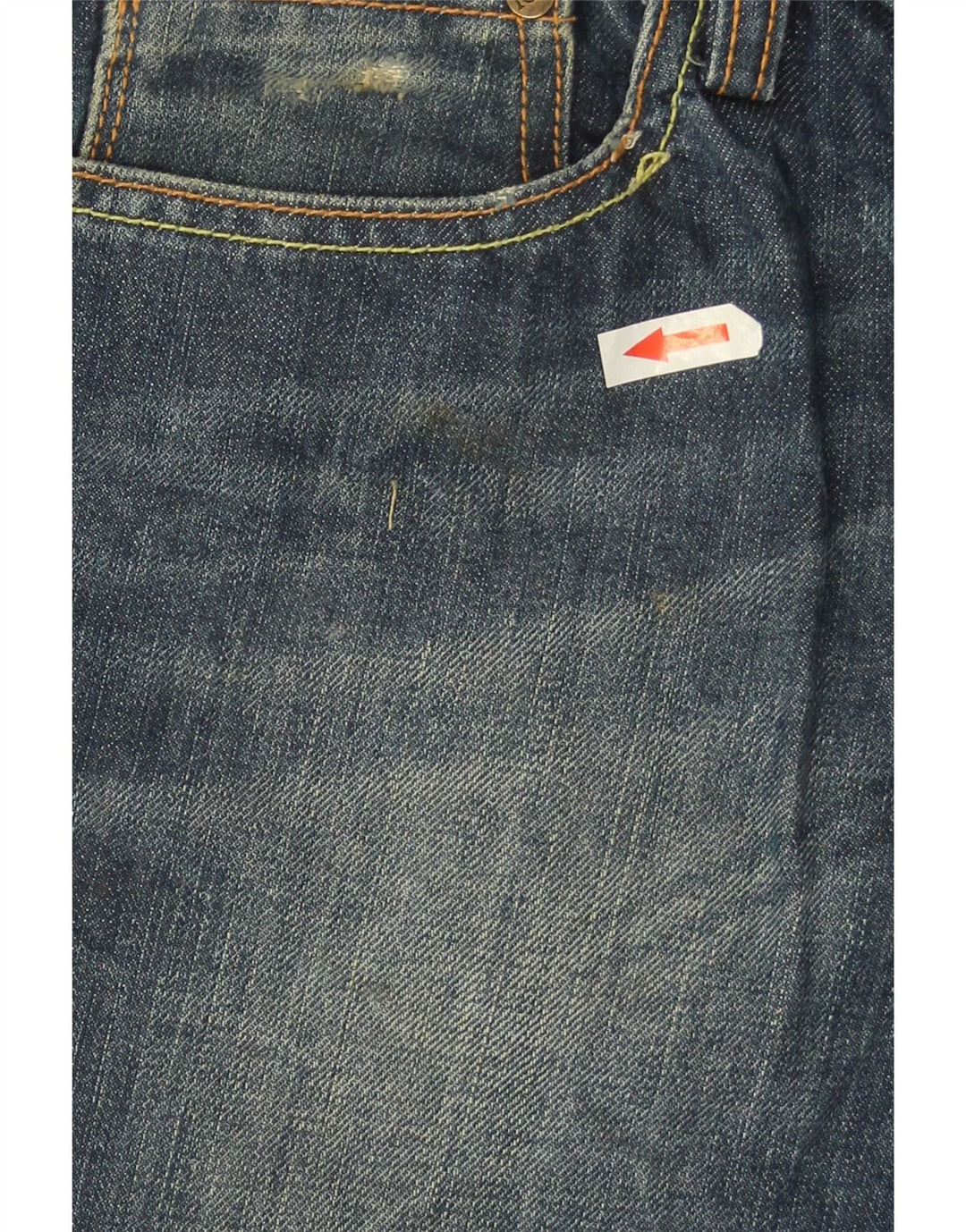 Iceberg Mens Milan Distressed Slim Jeans W34 L32 Blue Cotton
