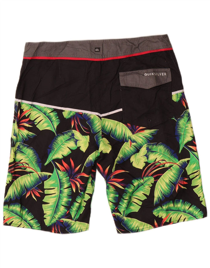 Ανδρικό σορτς κολύμβησης Quiksilver, μεσαίο μαύρο φλοράλ πολυεστέρας