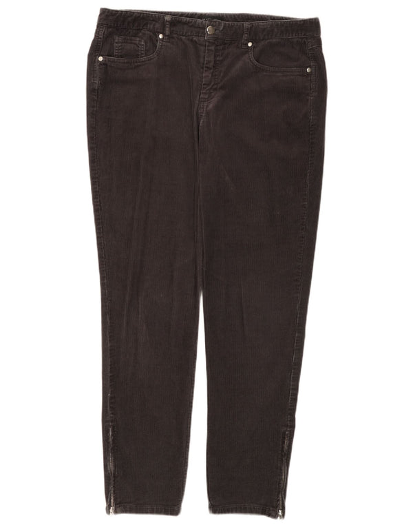 THE WHITE COMPANY Γυναικείο Slim Corduroy Παντελόνι UK 14 Large W34 L29 Grey