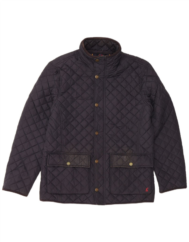 JOULES Mens Quilted Jacket UK 40 Large Navy Blue Polyester