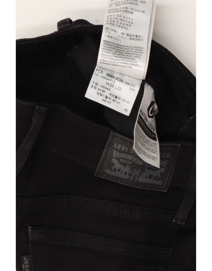 Levi's Womens 712 Slim Jeans W25 L27 Μαύρο βαμβακερό