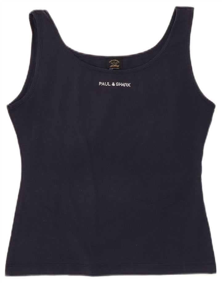 Paul & Shark Γυναικείο Crop Vest Top UK 12 Medium Navy Blue