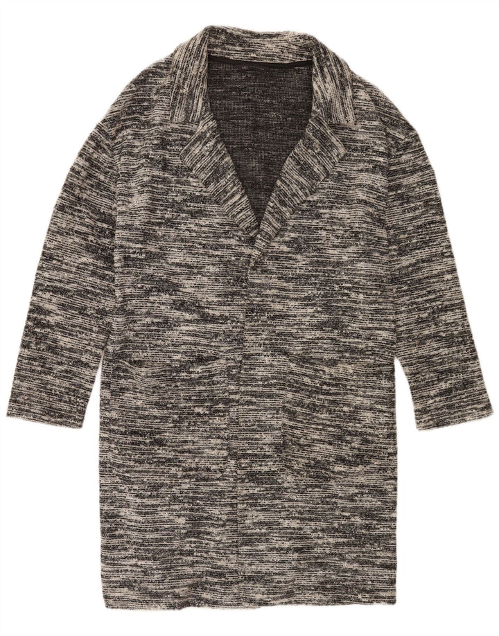 Marks & Spencer Γυναικείο πουλόβερ Longline Cardigan UK 12 Medium Grey Flecked