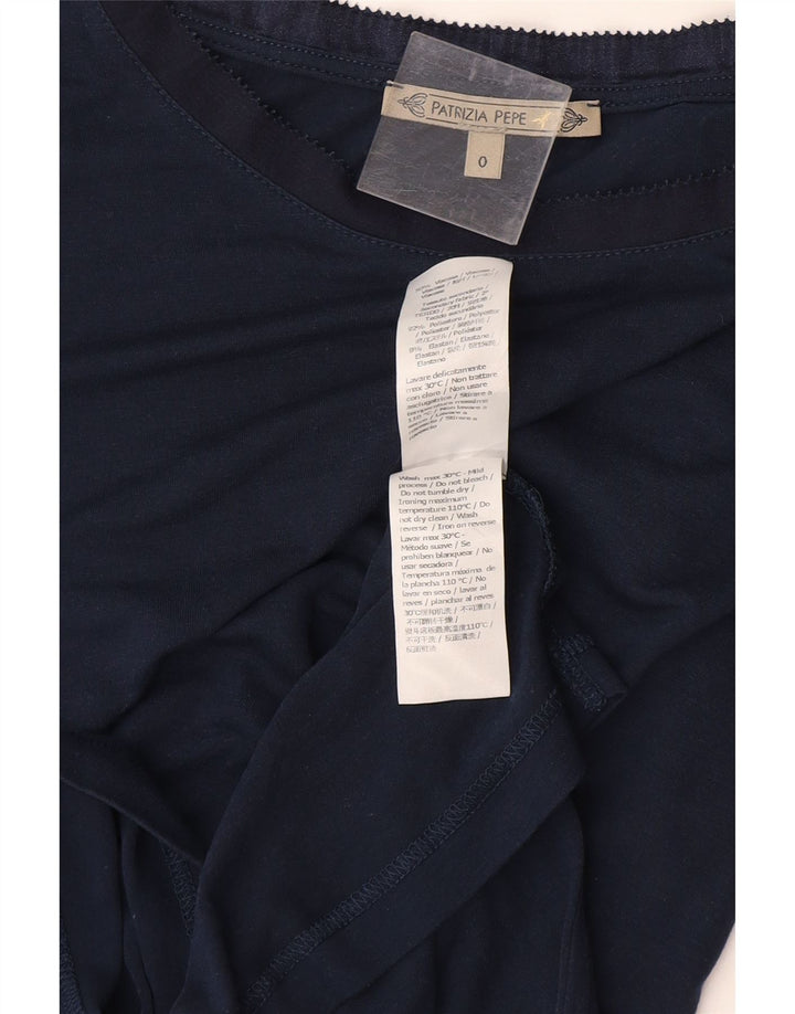 Γυναικείο μπλουζάκι PATRIZIA PEPE Top US 0 XS Navy Blue Viscose