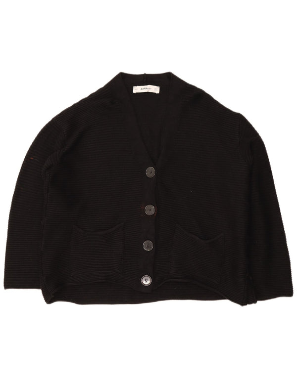 Ζακέτα Zara Crop Oversized UK 10 Small Black Classic