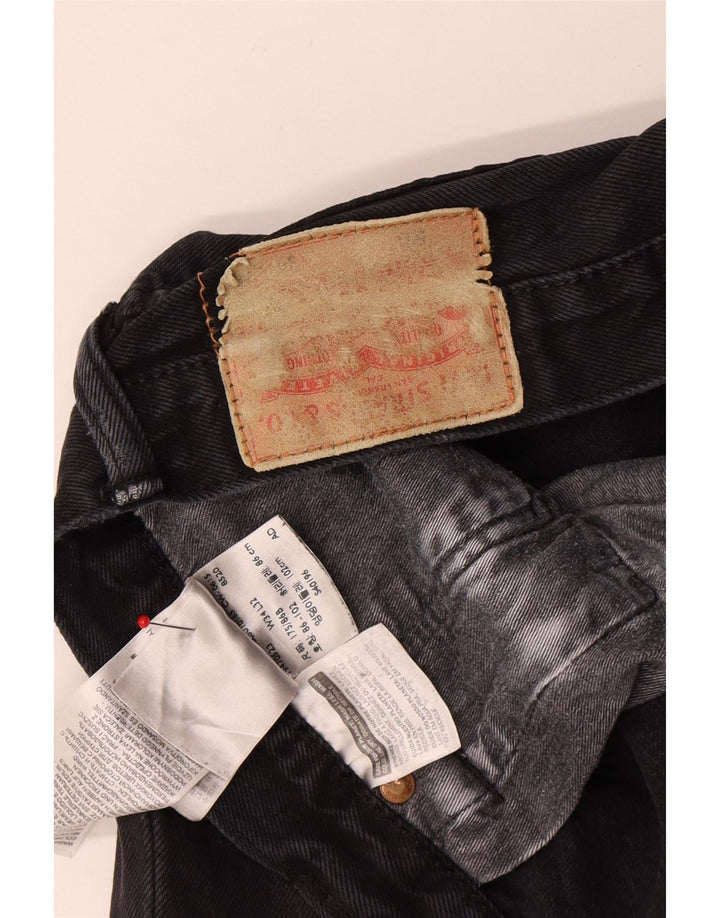 Ανδρικό τζιν LEVI'S ίσιο W34 L32 Μαύρο βαμβακερό