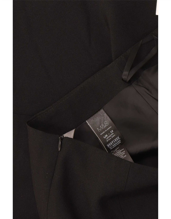 Marks & Spencer Γυναικεία Pencil Φούστα UK 12 Medium W32 Black Polyester