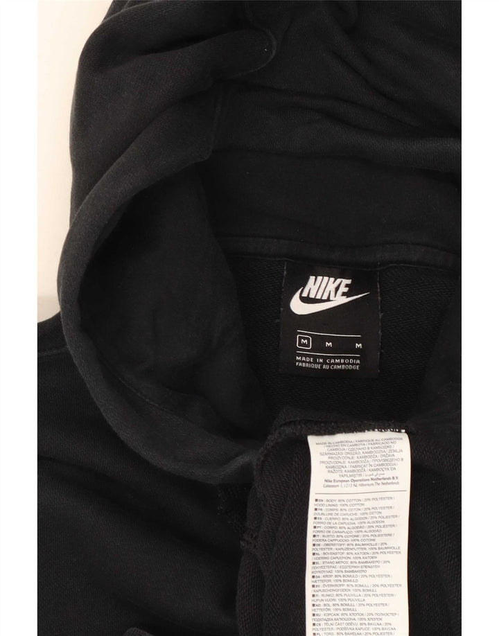 Ανδρικό πουλόβερ Nike με φερμουάρ, μεσαίο μαύρο βαμβακερό