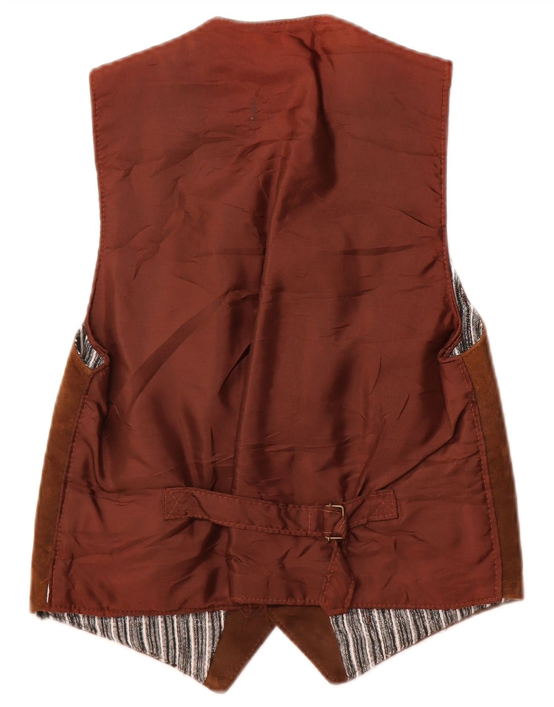 Vintage Ανδρικό Suede Γιλέκο IT 42 XS Καφέ Δερμάτινο