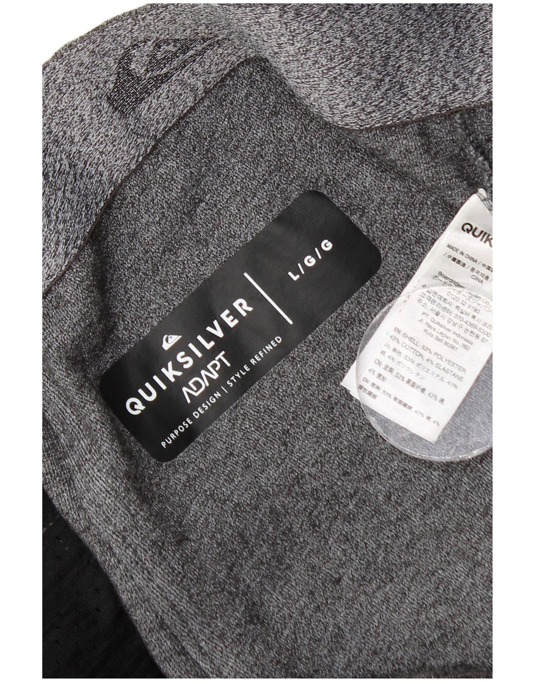 Ανδρική αθλητική φόρμα Quiksilver Παντελόνι από γκρι μεγάλο πολυεστέρα