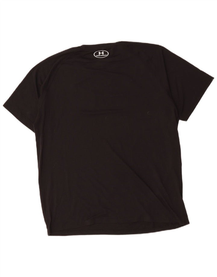 Under Armour Mens Heat Gear Graphic T-Shirt Top Large Black Polyester