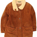 Harry&Moore Womens Oversized Suede Overcoat IT 42 Medium Brown Leather