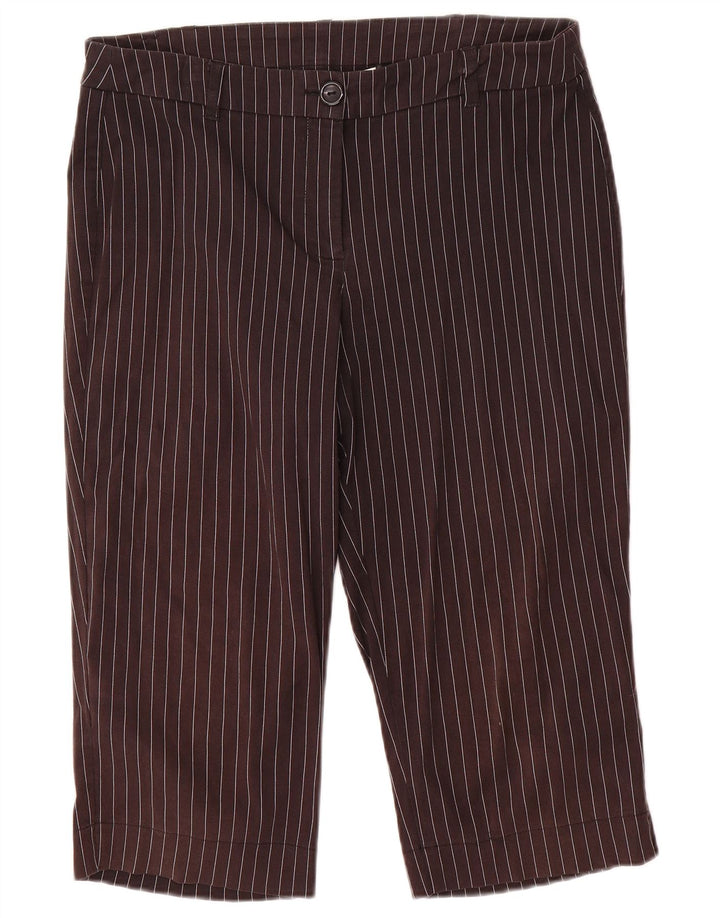 Marks & Spencer Γυναικείο Παντελόνι Capri EU 40 Medium W32 L18 Γκρι ριγέ