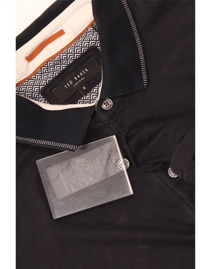 Ted Baker Ανδρικό πουκάμισο Polo Νούμερο 4 Μεγάλο Βαμβακερό Navy Blue