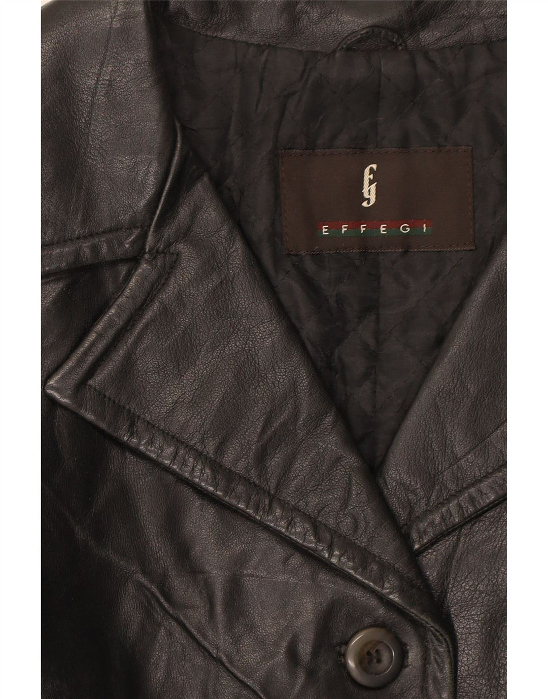 EFFEGI Womens Leather Jacket IT 44 Medium Black Leather Vintage Effegi and Second-Hand Effegi from Messina Hembry 