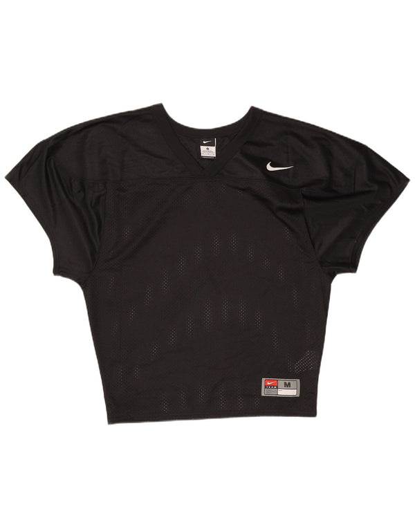 Γυναικείο T-Shirt NIKE Top UK 14 Medium Μαύρο Πολυεστέρας