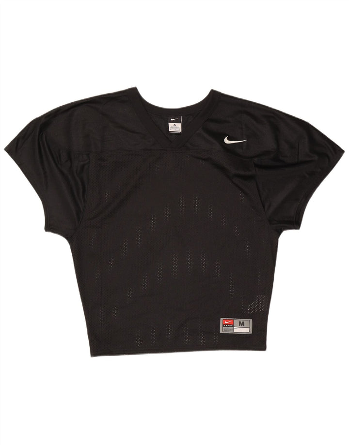 Γυναικείο T-Shirt NIKE Top UK 14 Medium Μαύρο Πολυεστέρας