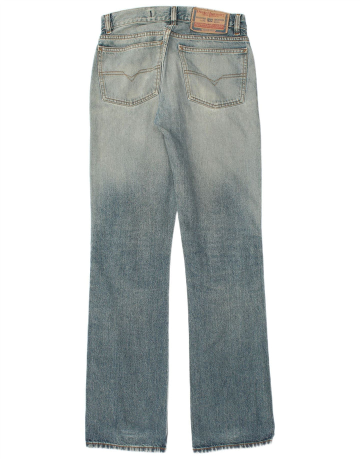 Diesel Womens Distressed Bootcut Jeans W30 L34 Blue Cotton