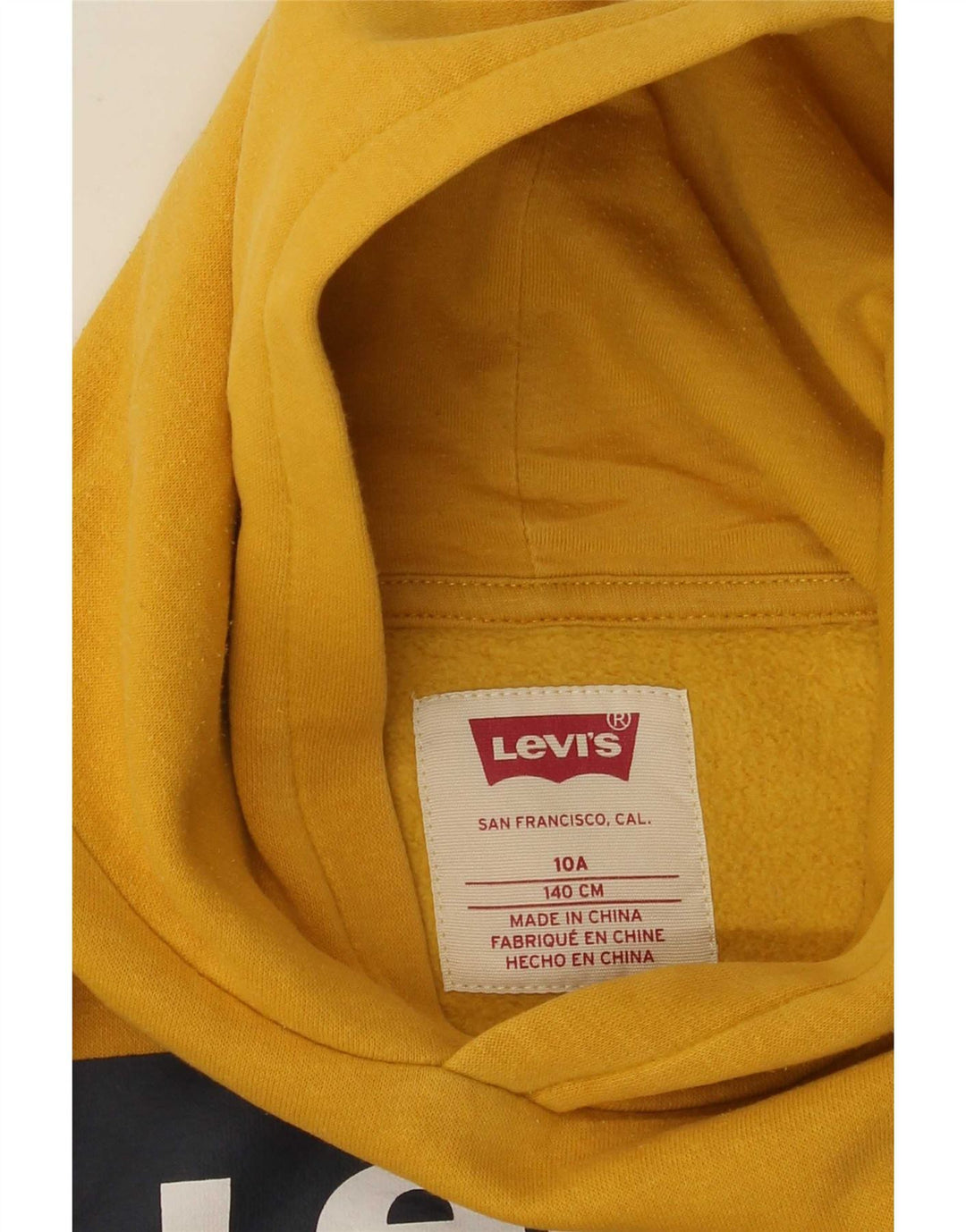 Levi's Boys Graphic Hoodie Jumper 9-10 Years Yellow