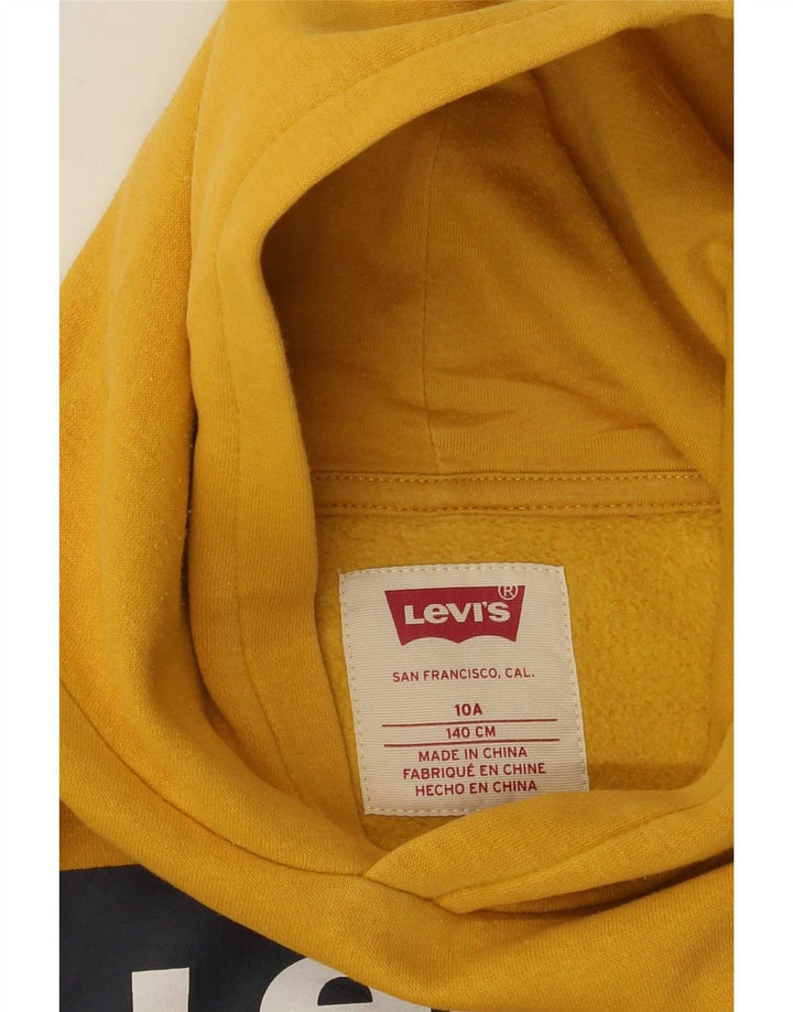 Levi's Boys Graphic Hoodie Jumper 9-10 Years Yellow