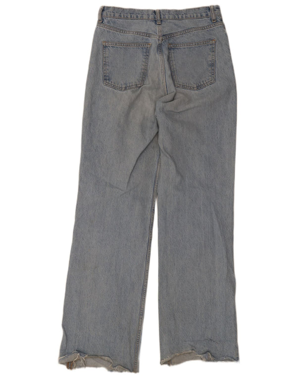 Zara γυναικείο ψηλό ψηλό φαρδύ τζιν EU 40 Medium W30 L32 Μπλε βαμβακερό
