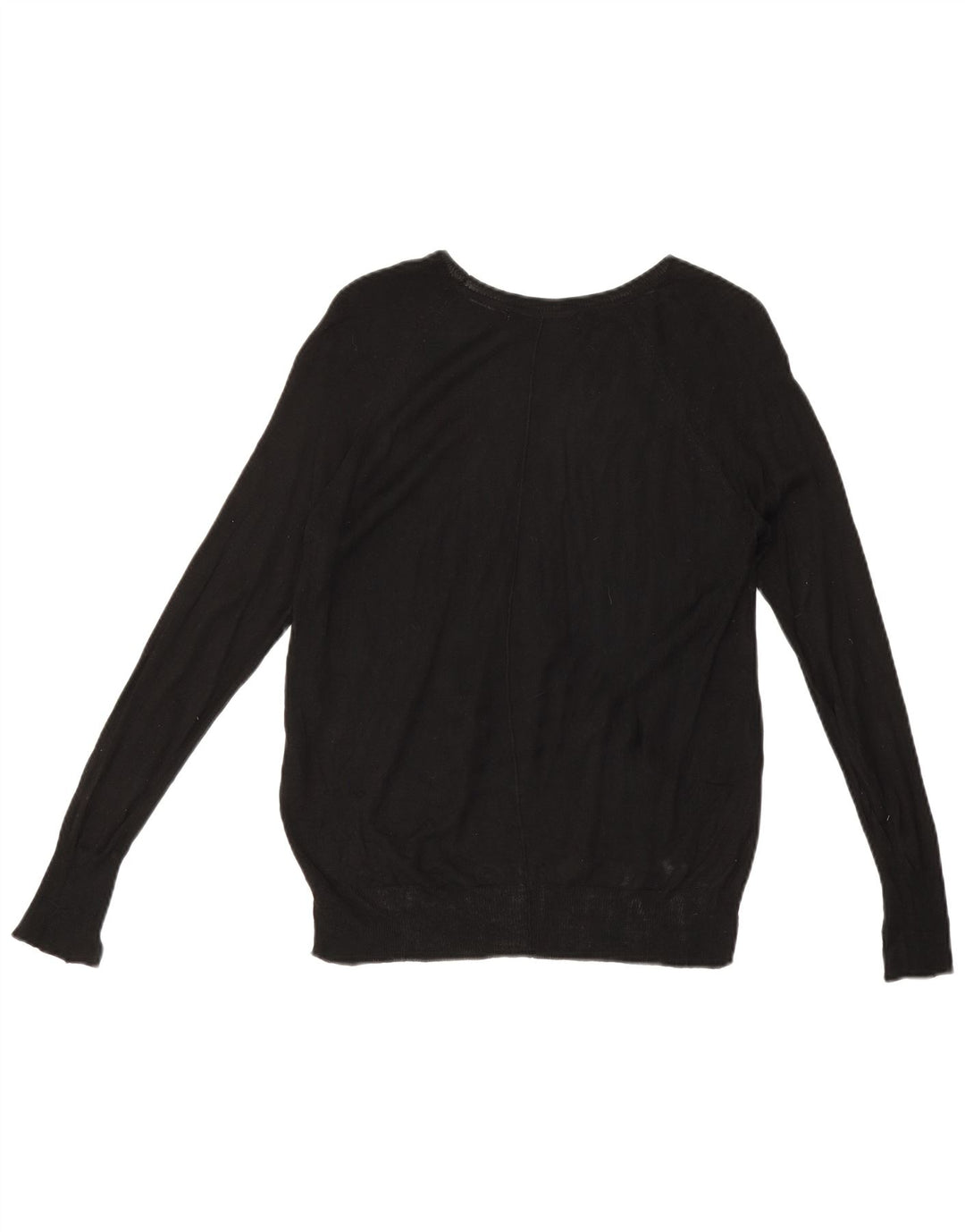 Zara Γυναικείο πουλόβερ με λαιμόκοψη UK 10 Small Black Viscose