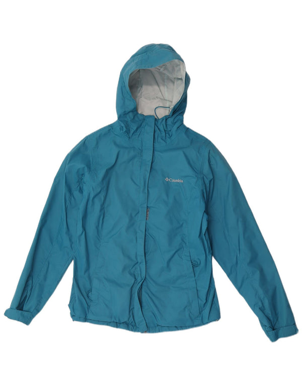 Columbia Γυναικείο μπουφάν βροχής με κουκούλα UK 10 Small Blue Nylon