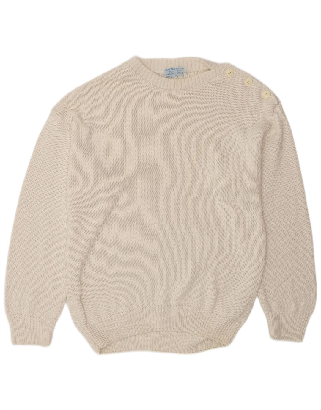 Ανδρικό πουλόβερ Carrera Crew Neck Jumper XL Λευκό βαμβακερό