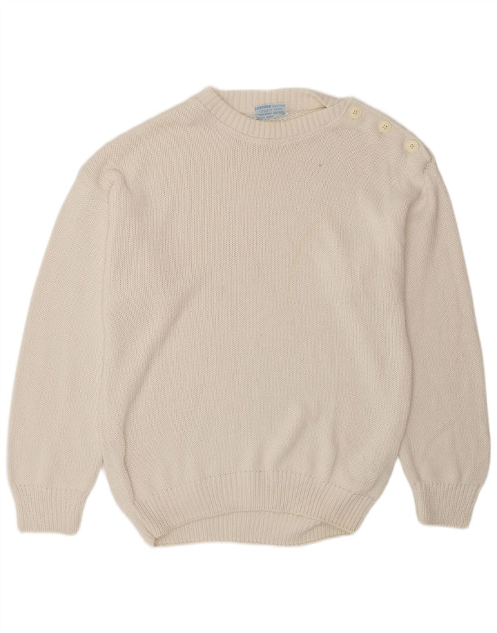 Ανδρικό πουλόβερ Carrera Crew Neck Jumper XL Λευκό βαμβακερό