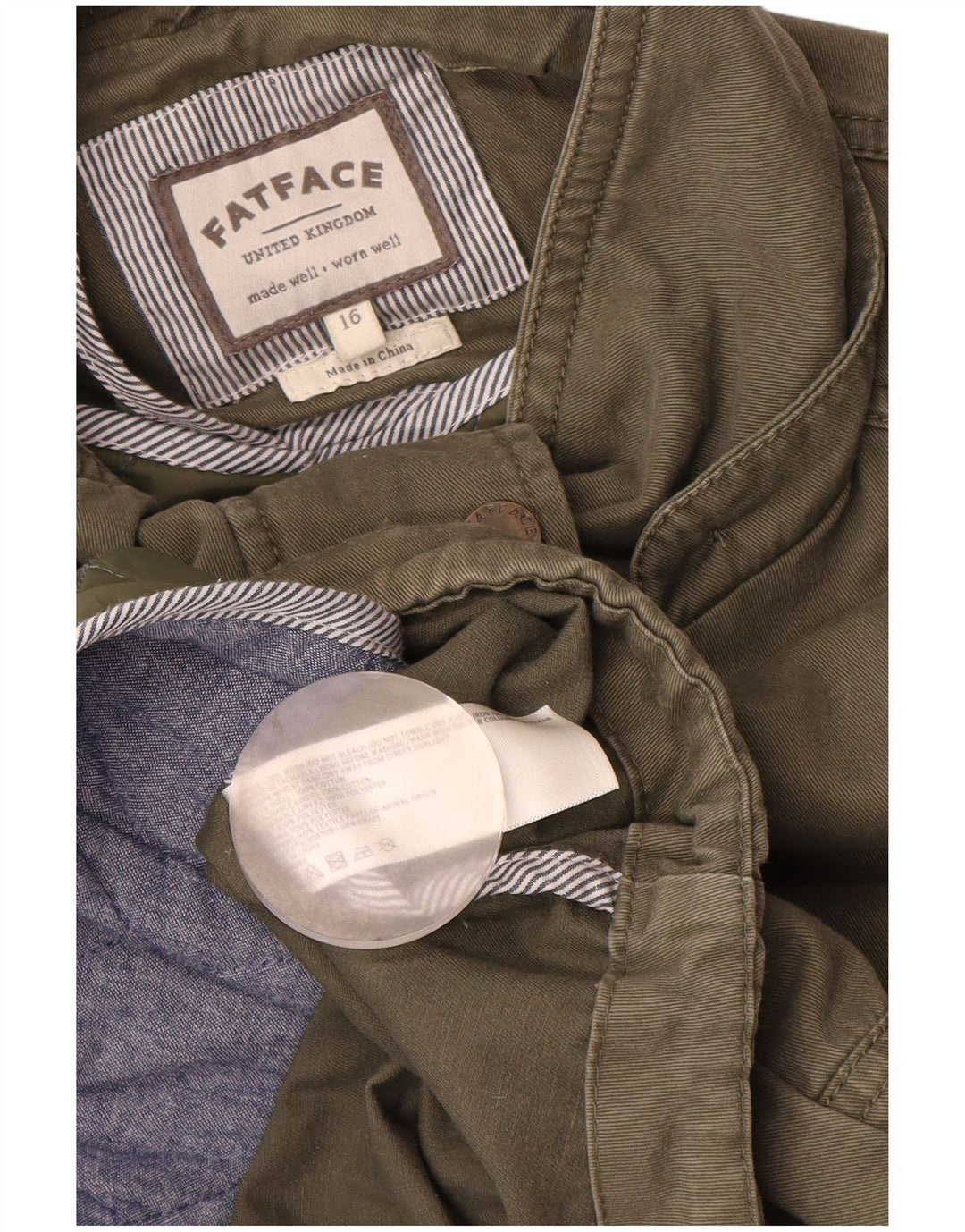Γυναικείο μπουφάν Parka Fat Face UK 16 Large Khaki Cotton