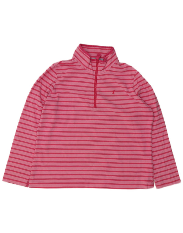 Joules Γυναικείο φούτερ με φερμουάρ με λαιμόκοψη Jumper UK 18 XL Ροζ ριγέ
