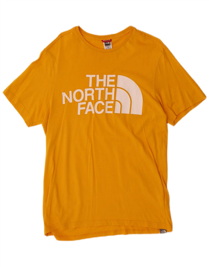 Ανδρικό γραφικό T-Shirt North Face Top από μεσαίο κίτρινο βαμβάκι