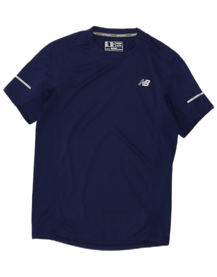 New Balance Ανδρικό T-Shirt Top Small Navy Blue Polyester