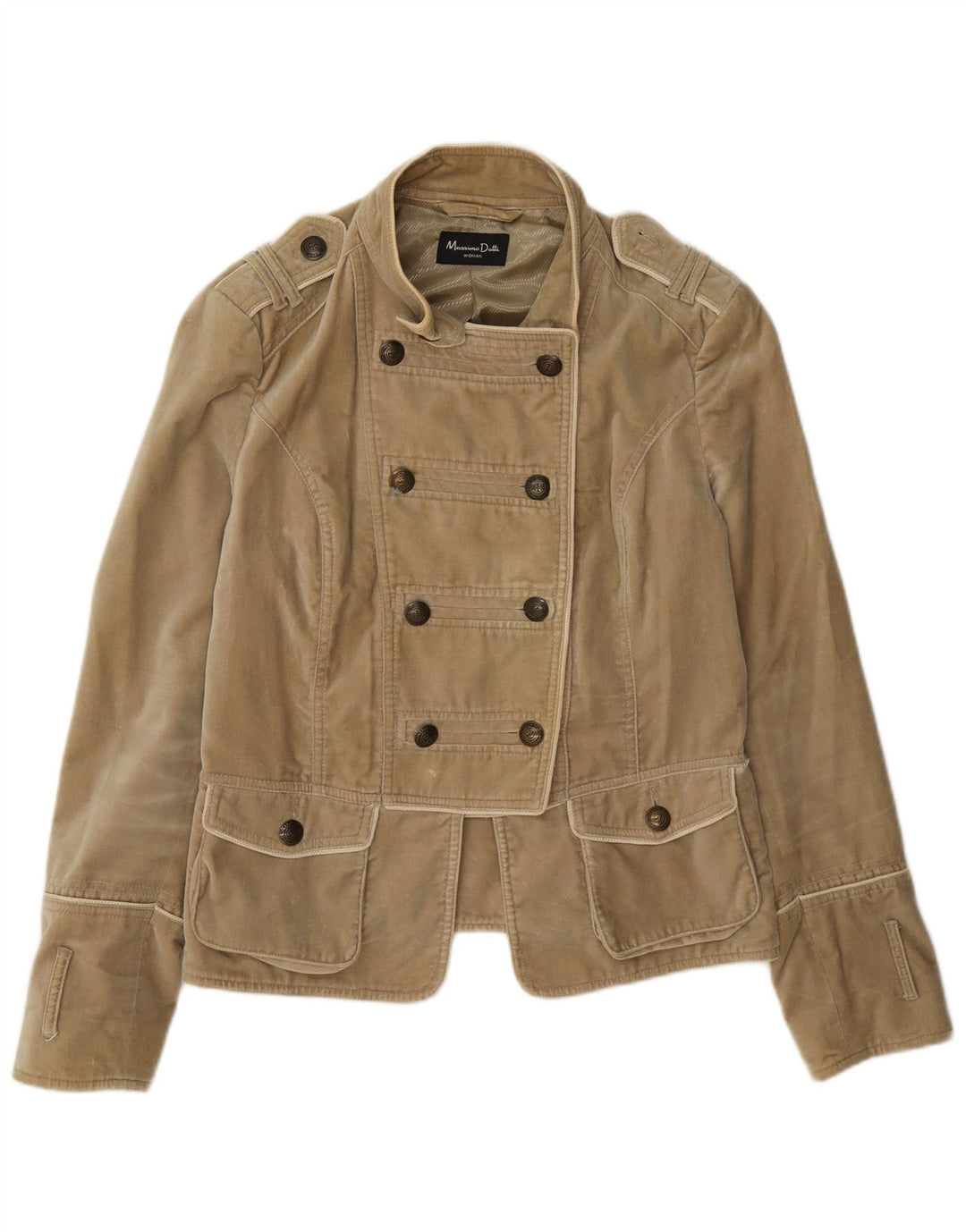 Massimo Dutti Γυναικείο Military Blazer Jacket UK 18 XL Beige