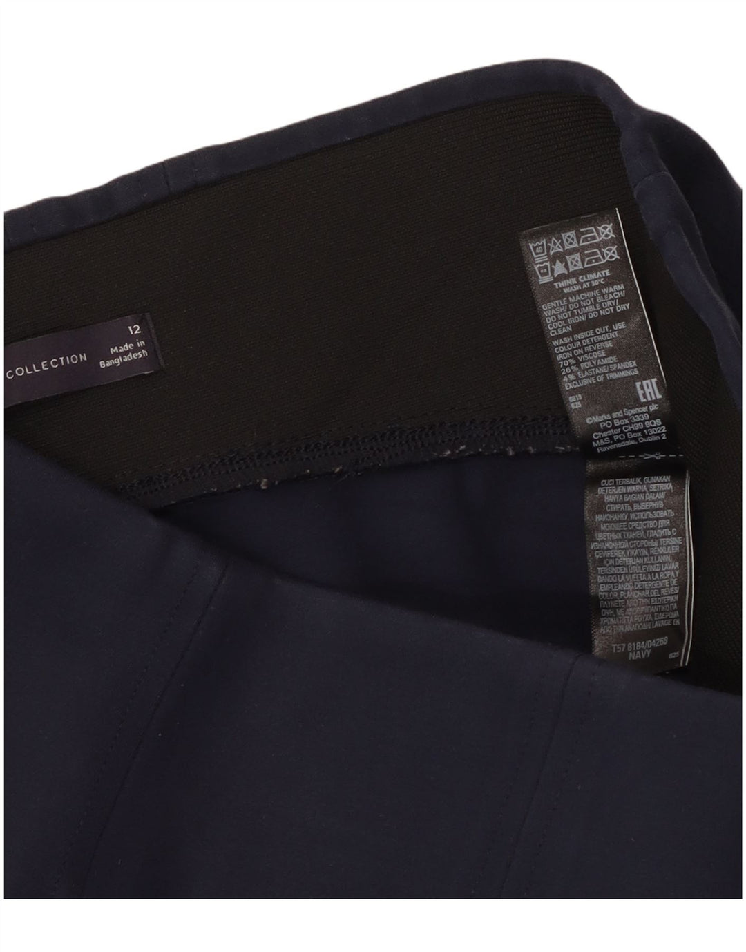 Γυναικεία κολάν Marks & Spencer UK 14 Medium Navy Blue Viscose