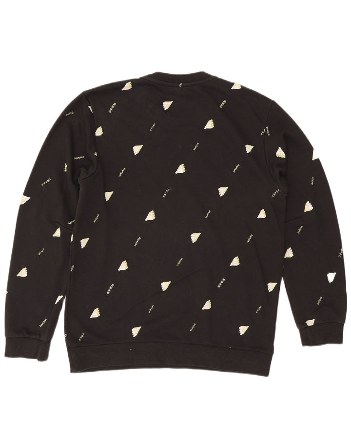 Ανδρικό γραφικό φούτερ Adidas Jumper μεγάλο μαύρο βαμβακερό