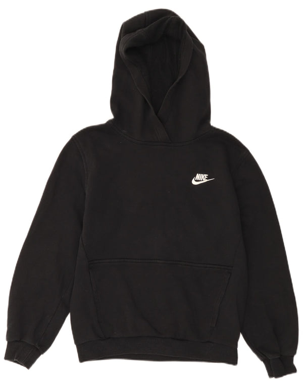 NIKE Boys Hoodie Jumper 12-13 ετών Μεγάλο μαύρο βαμβακερό