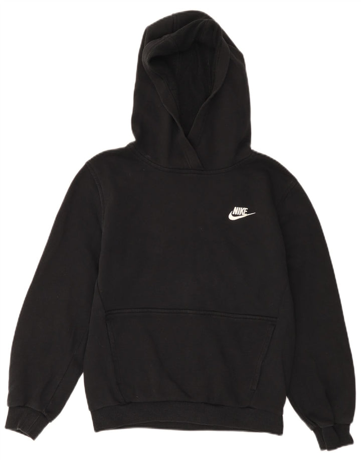 NIKE Boys Hoodie Jumper 12-13 ετών Μεγάλο μαύρο βαμβακερό