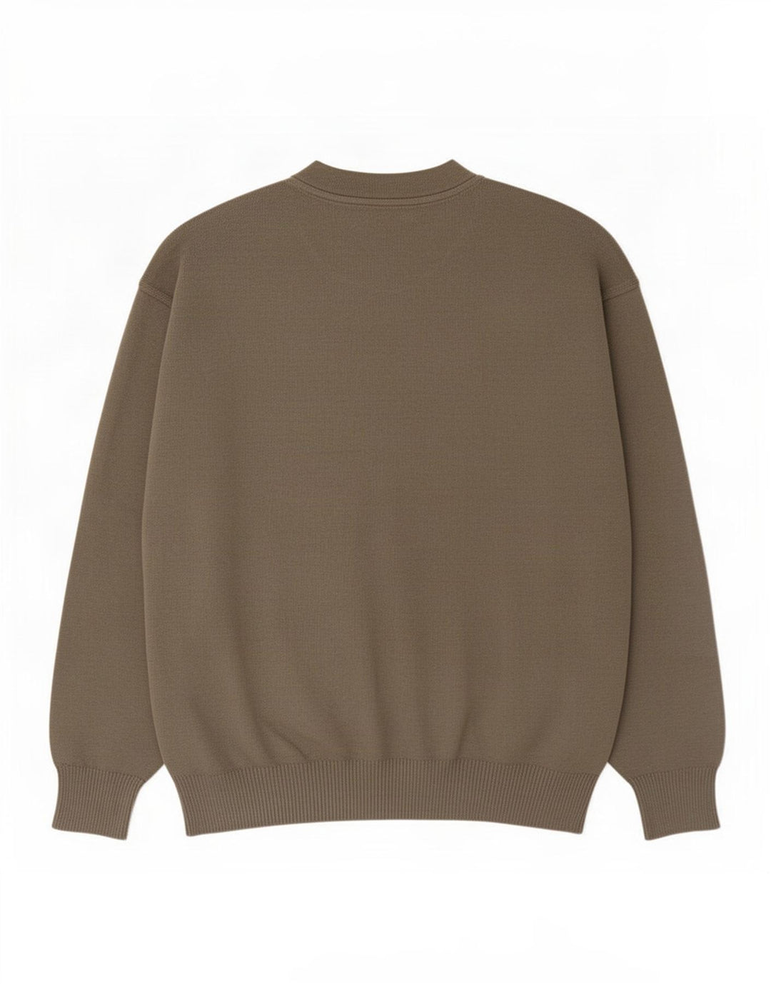 Sky & Eagle Ανδρικό πουλόβερ με λαιμόκοψη 2XL μαλλί χακί