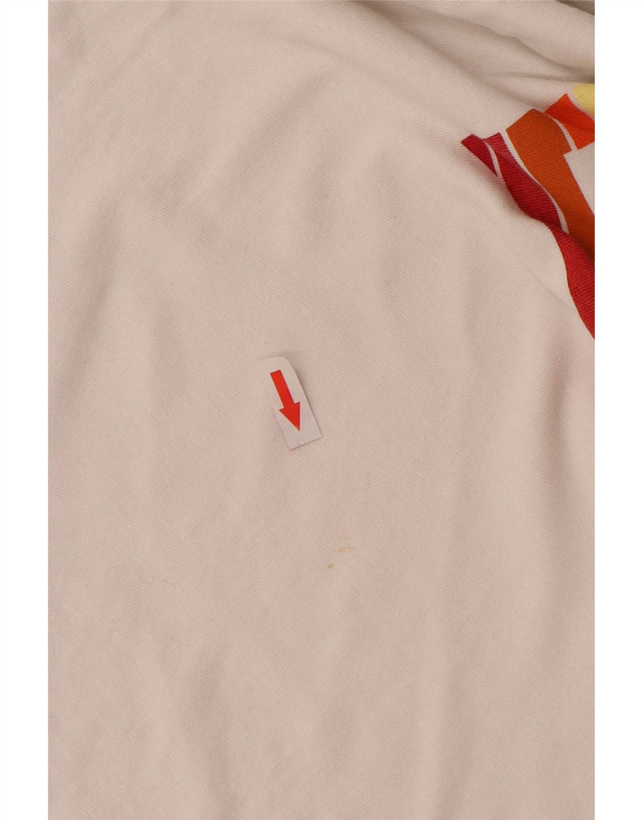 Γυναικείο γραφικό μπλουζάκι LEVI'S Top UK 10 μικρό λευκό βαμβακερό