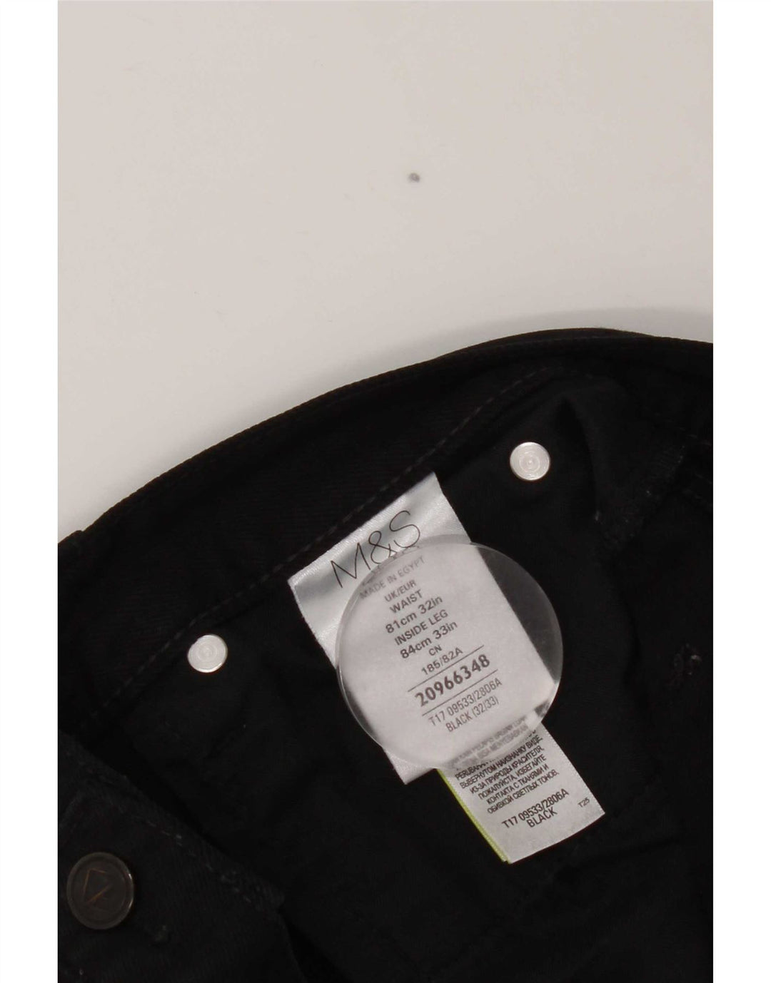 Marks & Spencer Ανδρικό Autograph Slim Jeans W32 L33 Μαύρο βαμβακερό