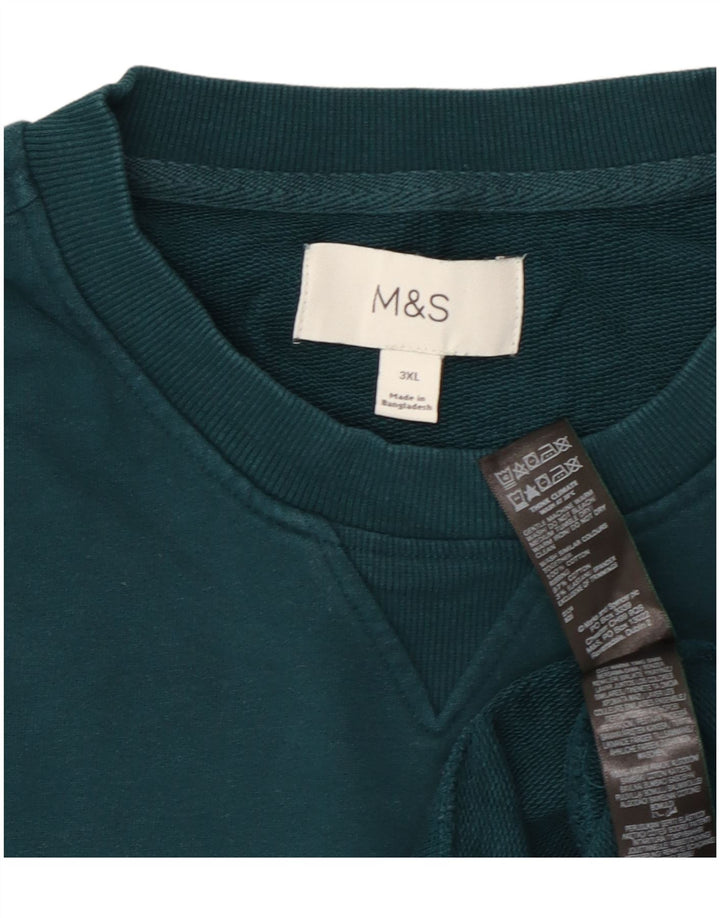 Marks & Spencer Ανδρική Φούτερ Jumper 3XL Πράσινο Βαμβακερό