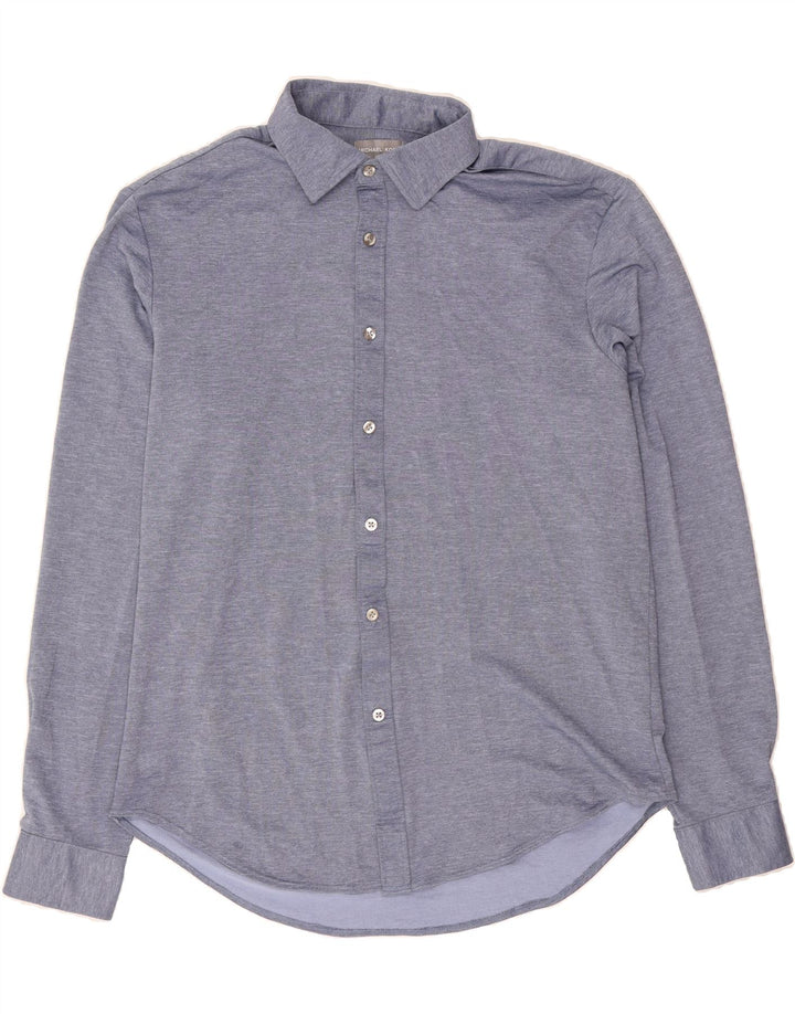 MICHAEL KORS Mens Slim Fit Shirt Size 16 Large Blue Polyester Vintage Michael Kors and Second-Hand Michael Kors from Messina Hembry 