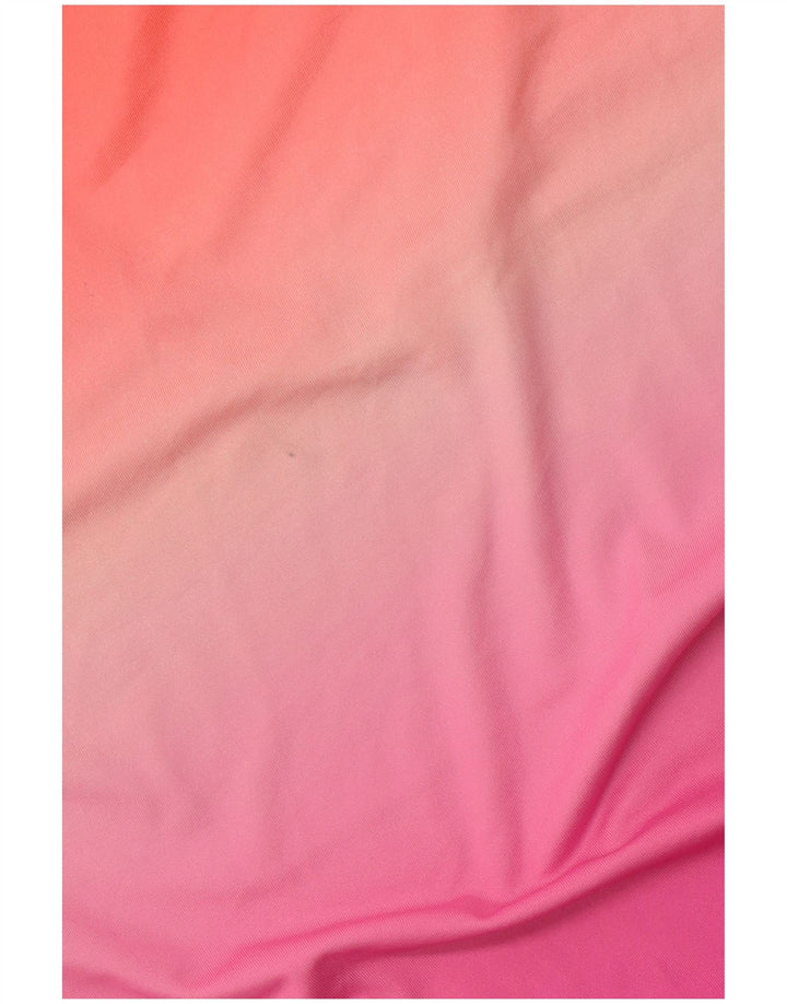 Γυναικείο T-Shirt FILA Top UK 12 Medium Pink Colourblock
