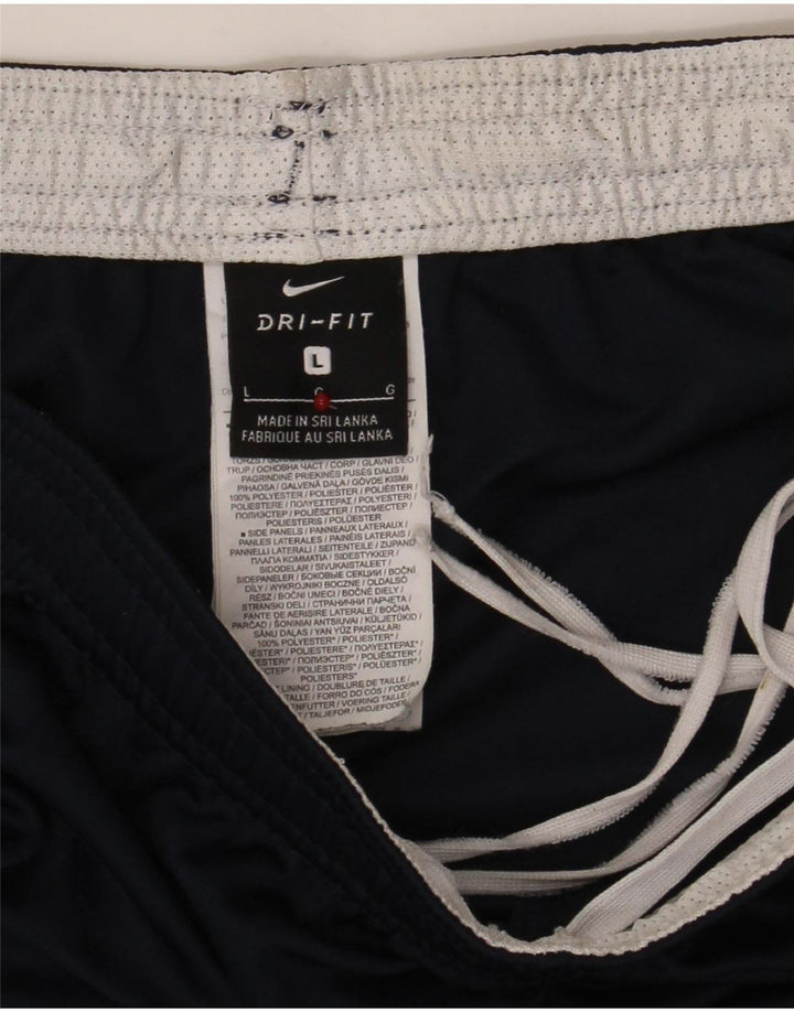 Ανδρικό αθλητικό σορτς Nike Dri Fit με μεγάλο μπλε ναυτικό πολυεστέρα