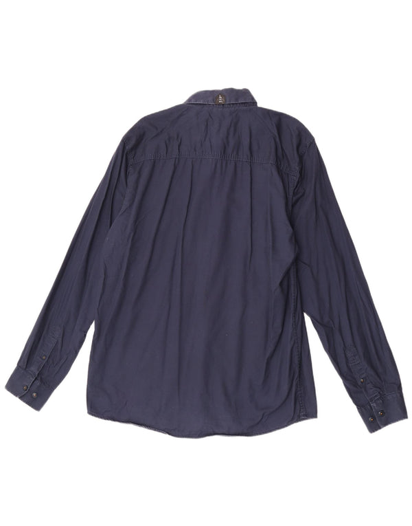 Jack & Jones Ανδρικό πουκάμισο XL Navy Blue Cotton