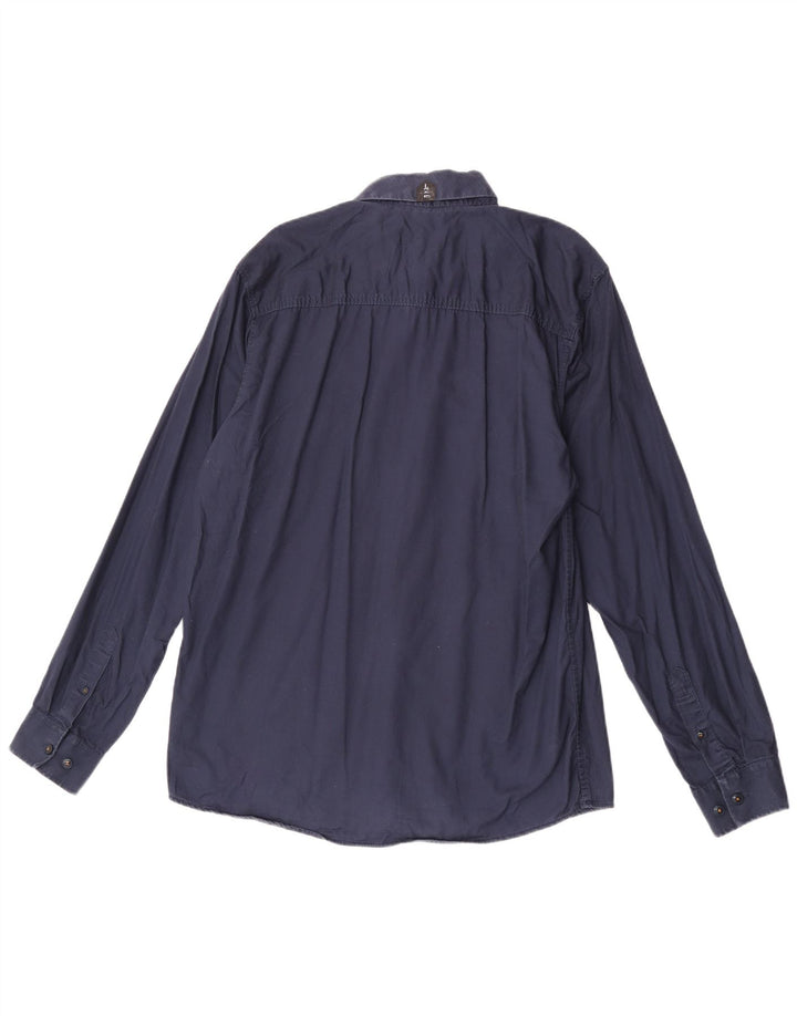 Jack & Jones Ανδρικό πουκάμισο XL Navy Blue Cotton